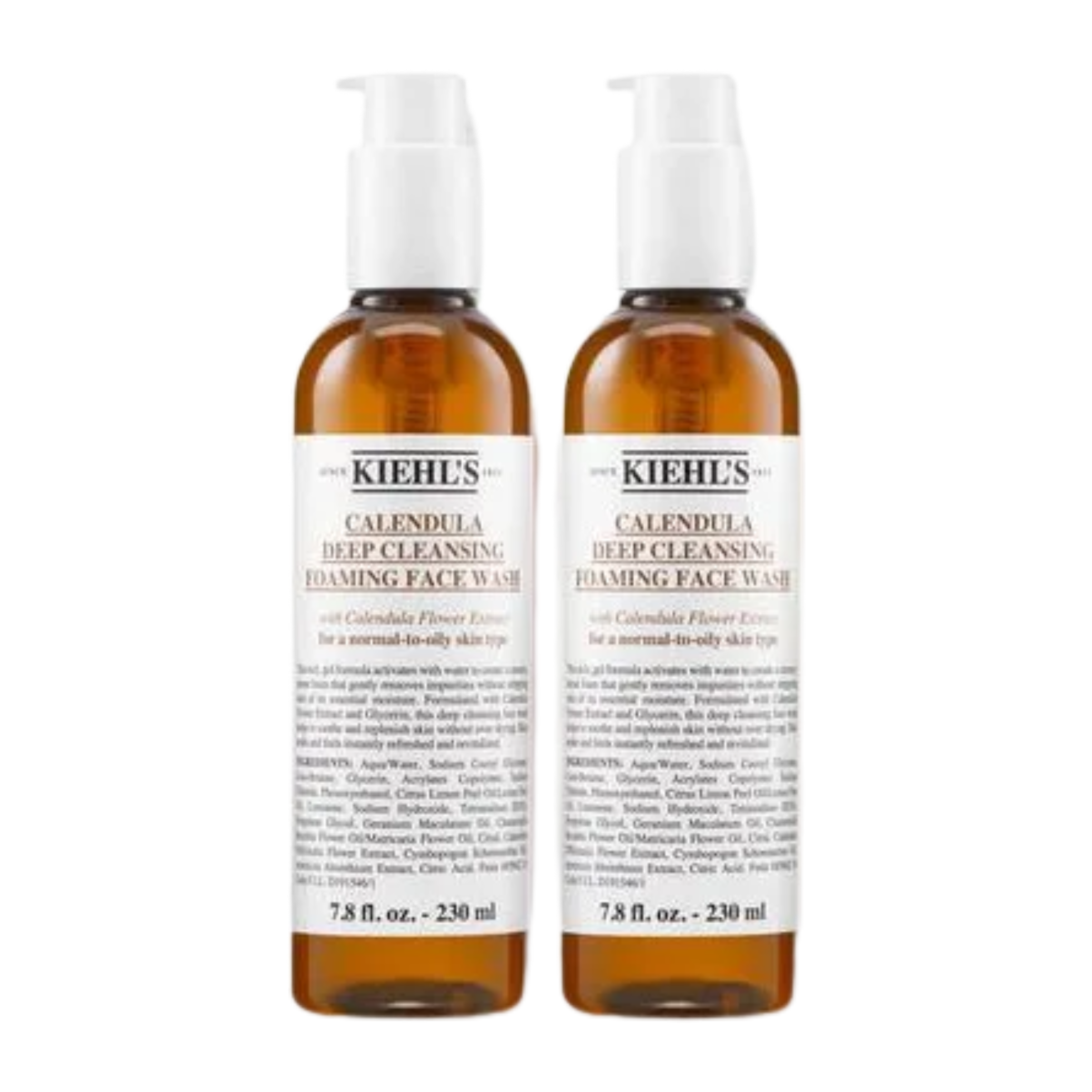 Kiehl's Calendula Deep Cleansing Foaming Face Wash 230ml Duo